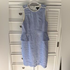 J. Crew Light Blue Sleeveless Midi Dress